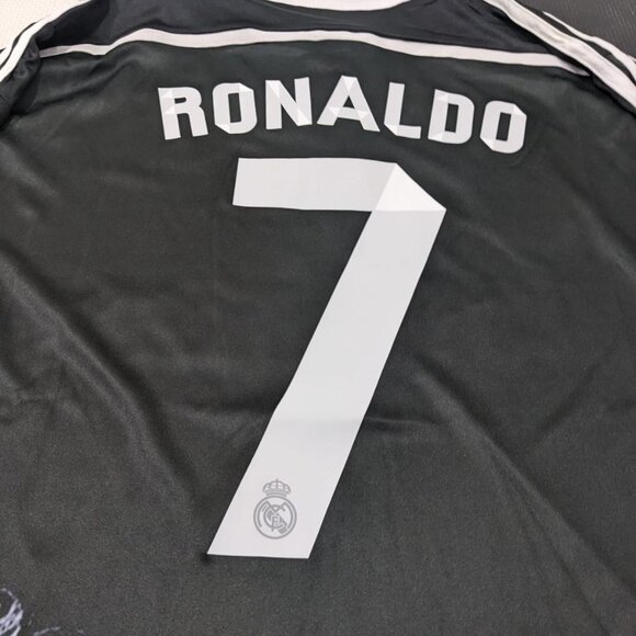 Ronaldo #7 Real Madrid 2014/15 Adidas UCL Longsleeve Black Dragon Jersey - Picture 7 of 15